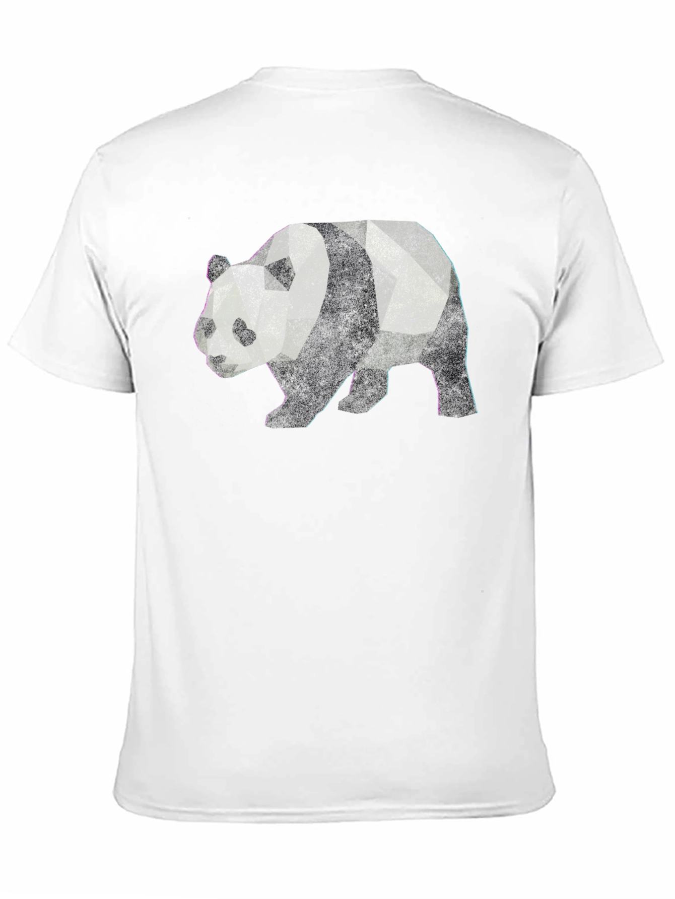 Geometric Panda Graphic Tee - Mens Black T-Shirt