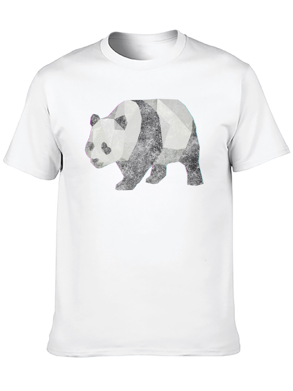 Geometric Panda Graphic Tee - Mens Black T-Shirt