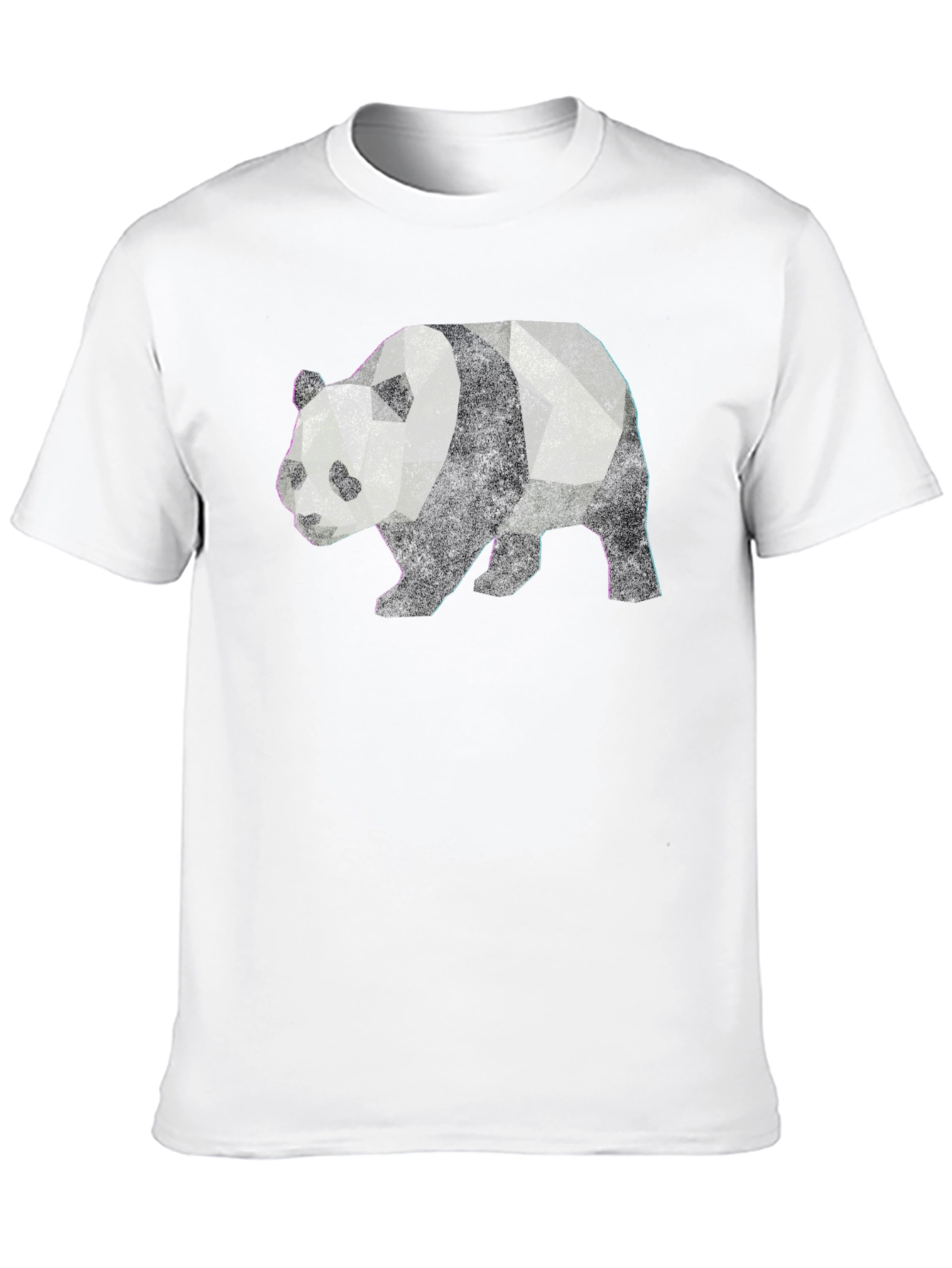 Geometric Panda Graphic Tee - Mens Black T-Shirt
