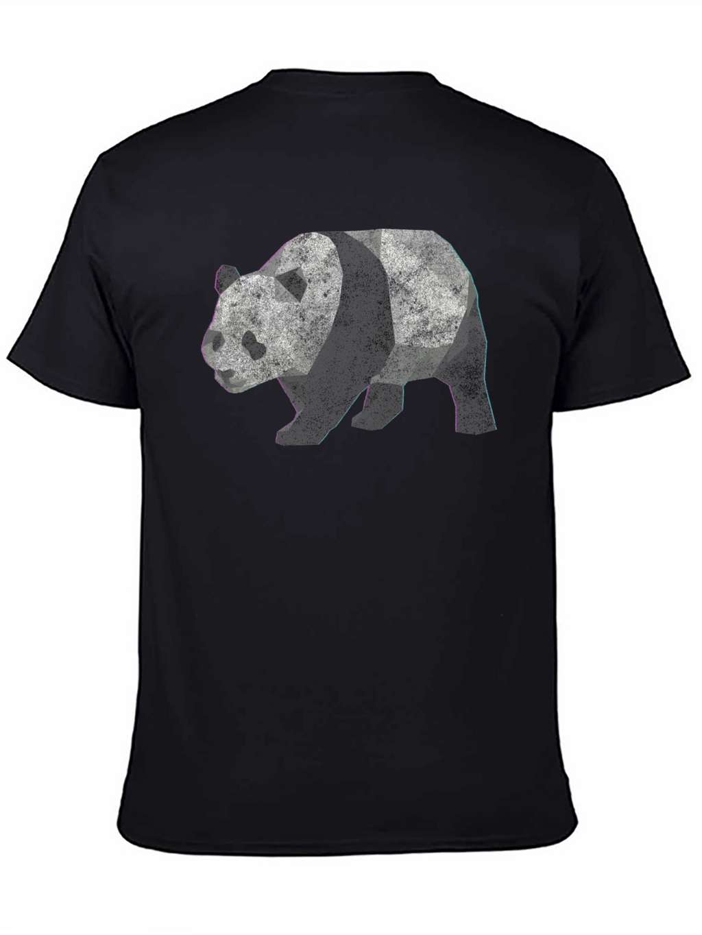 Geometric Panda Graphic Tee - Mens Black T-Shirt