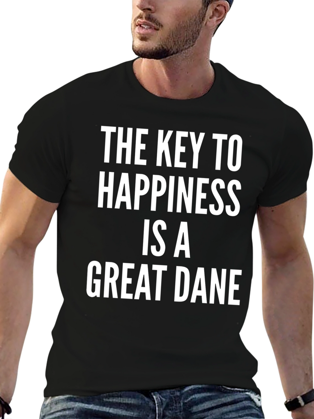 Great Dane Happiness T-Shirt - Black