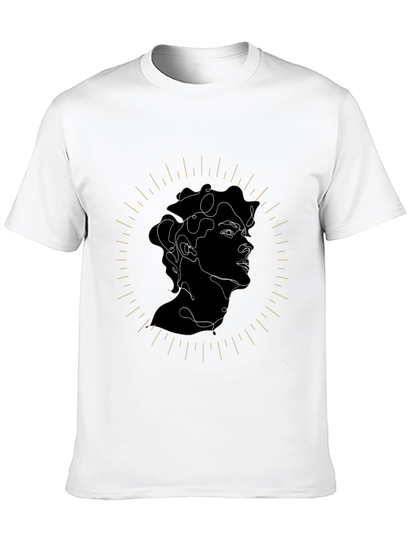 Abstract Art Black T-Shirt - Stylish Minimalist Design
