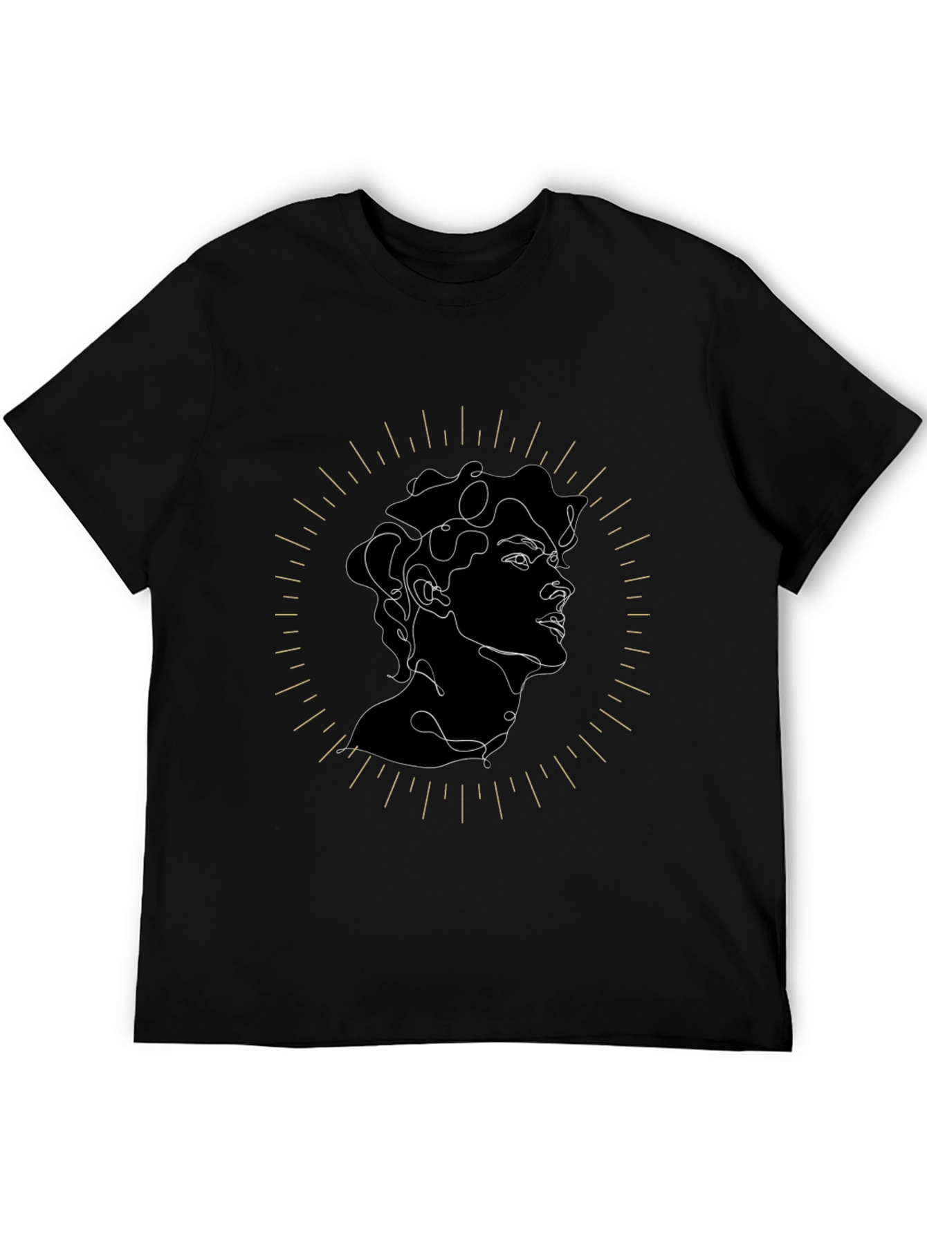 Abstract Art Black T-Shirt - Stylish Minimalist Design