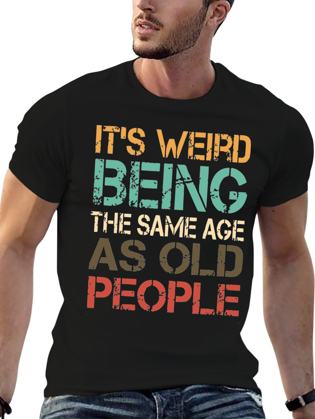 Funny Same Age as Old People Graphic T-Shirt