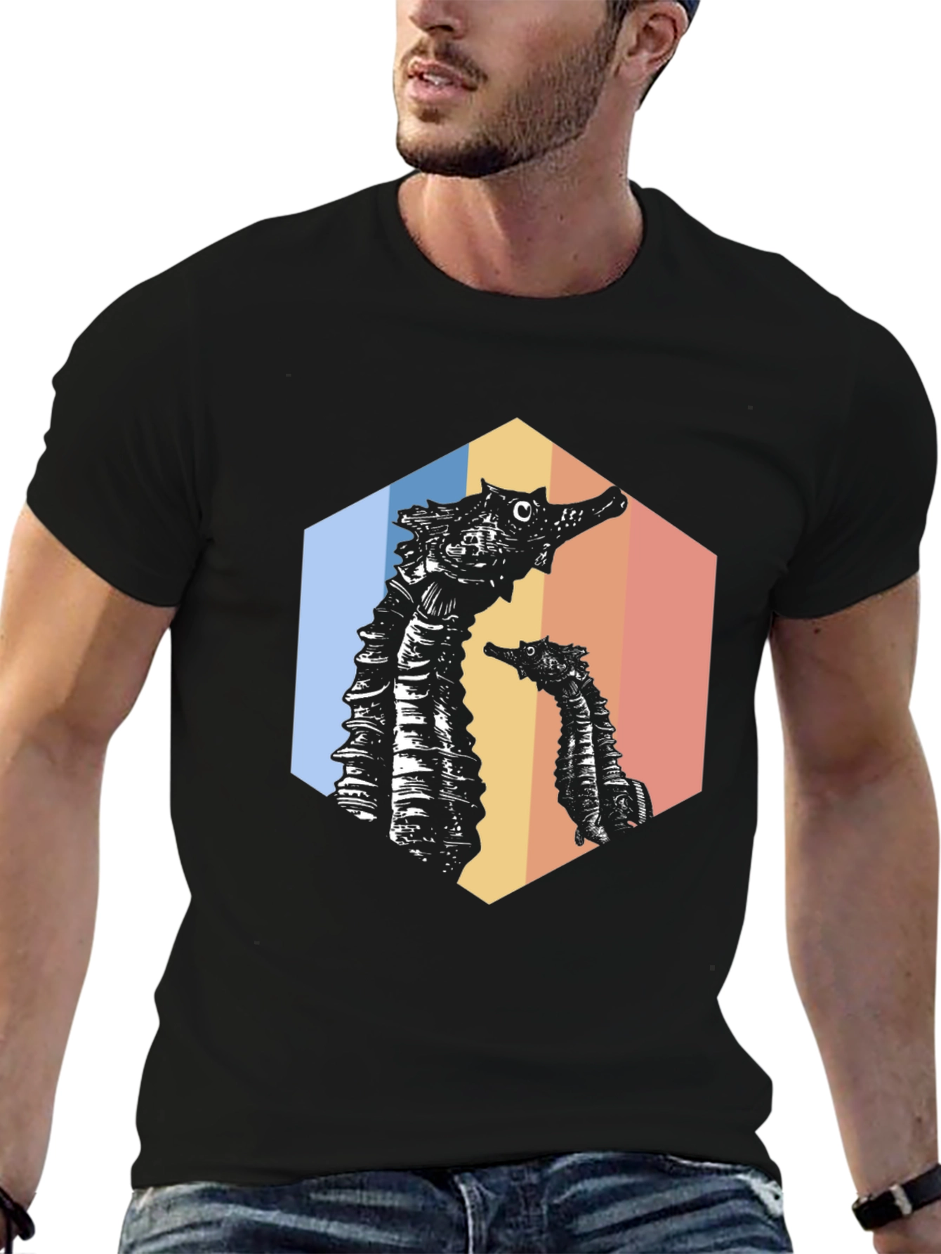 Retro Seahorse Graphic Tee