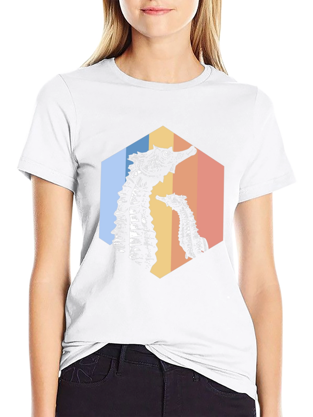 Retro Seahorse Graphic Tee