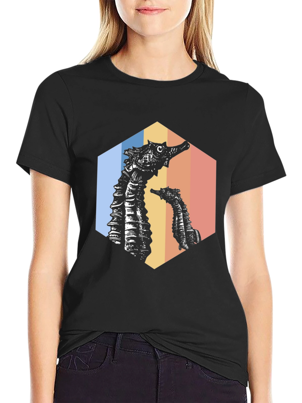 Retro Seahorse Graphic Tee