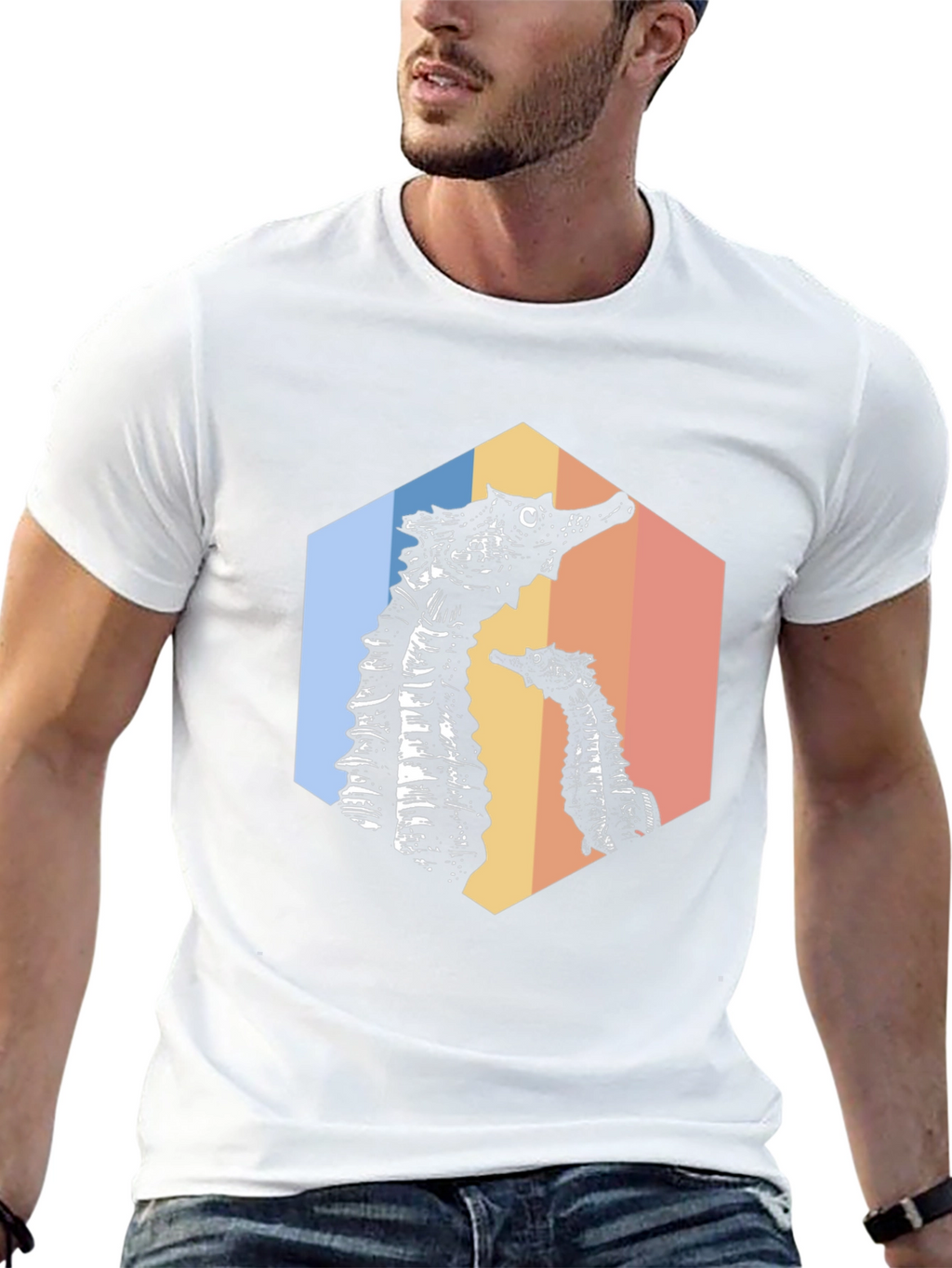 Retro Seahorse Graphic Tee