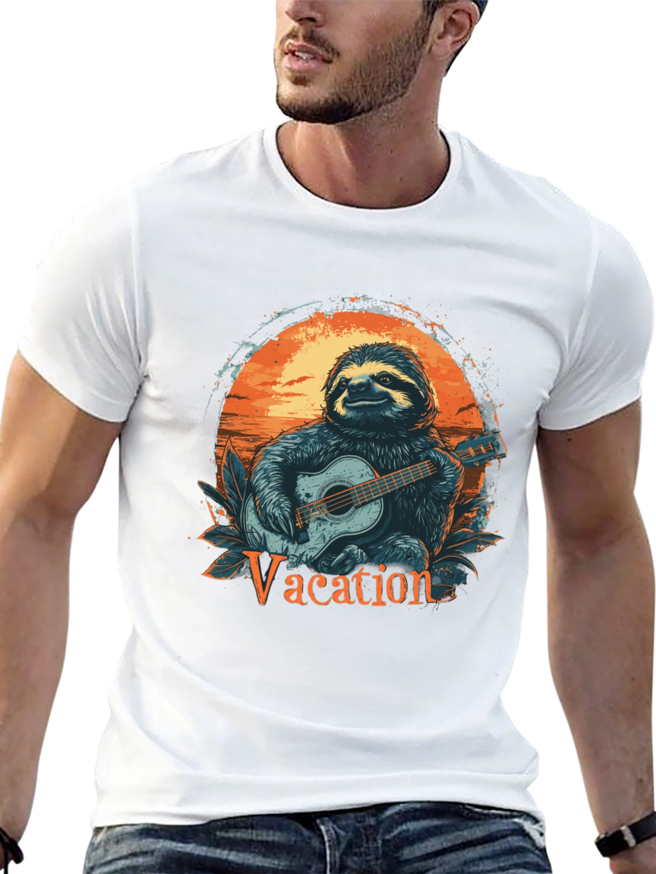 Vacation Sloth Graphic T-Shirt