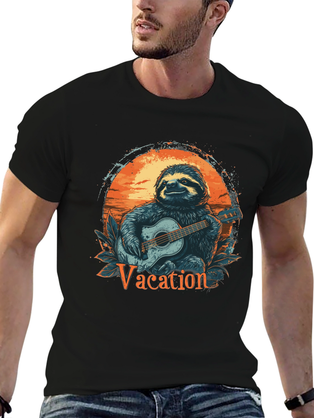 Vacation Sloth Graphic T-Shirt