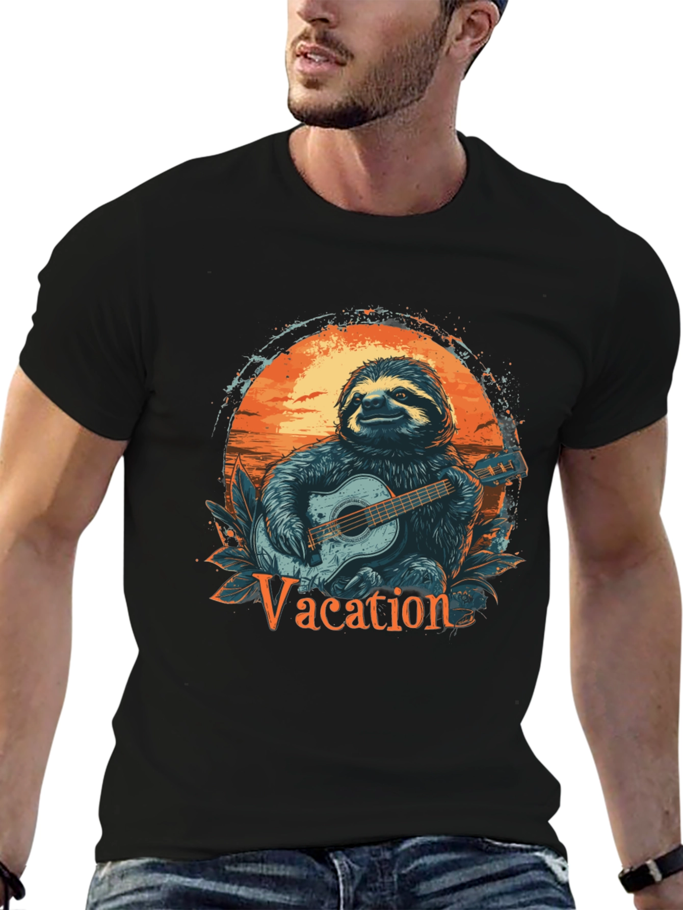 Vacation Sloth Graphic T-Shirt