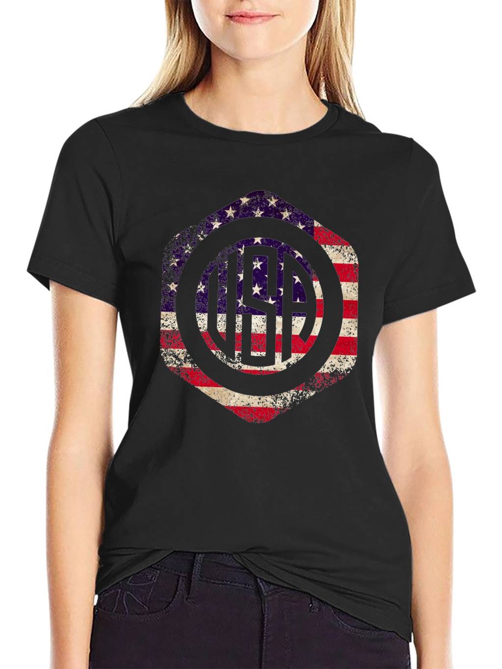 American Flag Graphic Tee - Patriotic USA Design