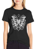 Butterfly Graphic Black T-Shirt - Stylish and Unique