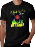 Real DJs Break Records Black T-Shirt