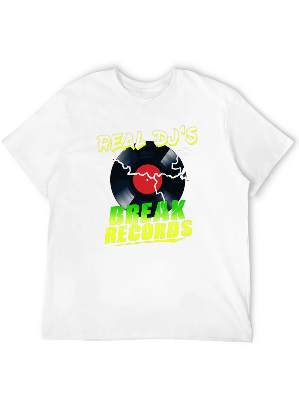 Real DJs Break Records Black T-Shirt