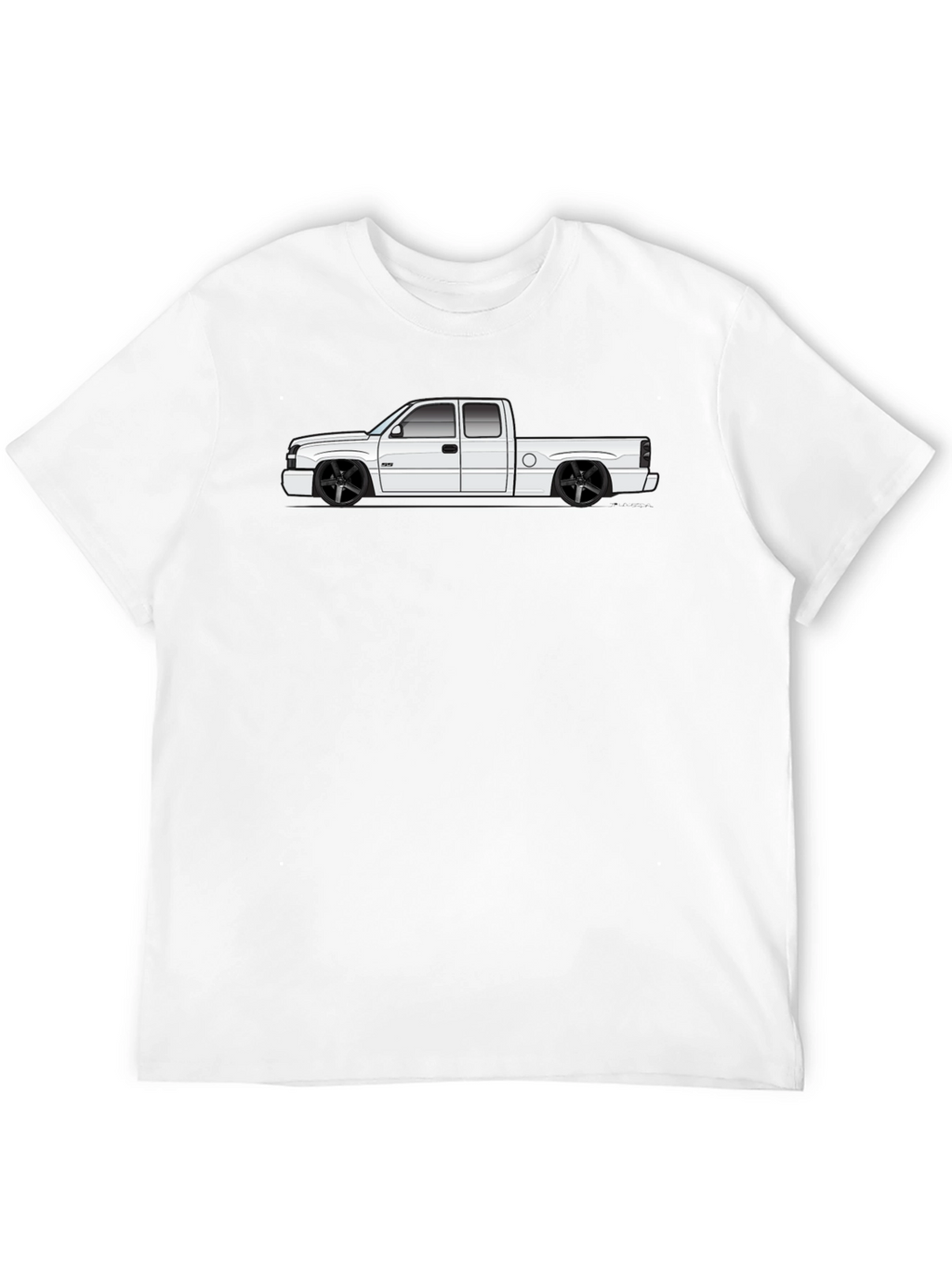Slammed Truck Graphic Tee - Black Cotton T-Shirt