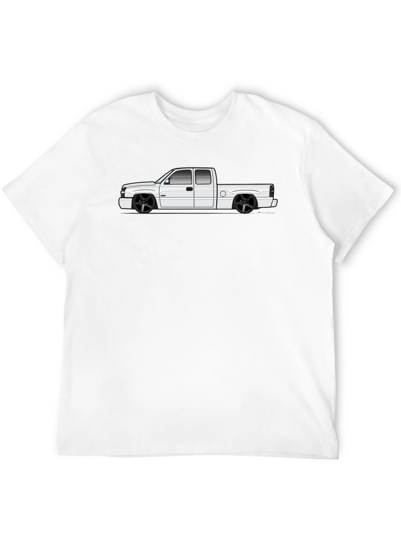 Slammed Truck Graphic Tee - Black Cotton T-Shirt