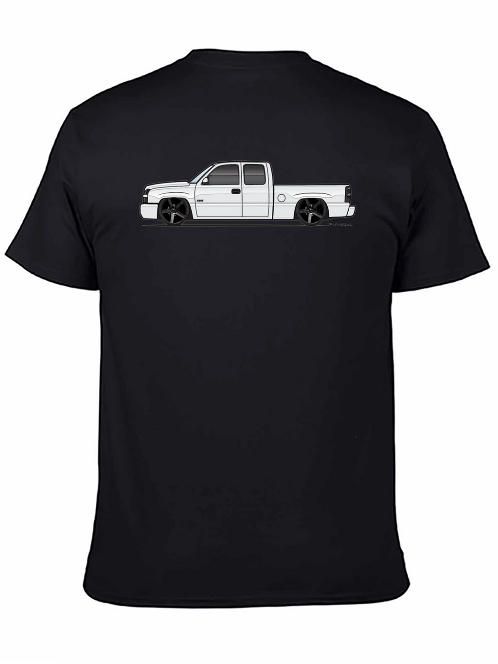 Slammed Truck Graphic Tee - Black Cotton T-Shirt