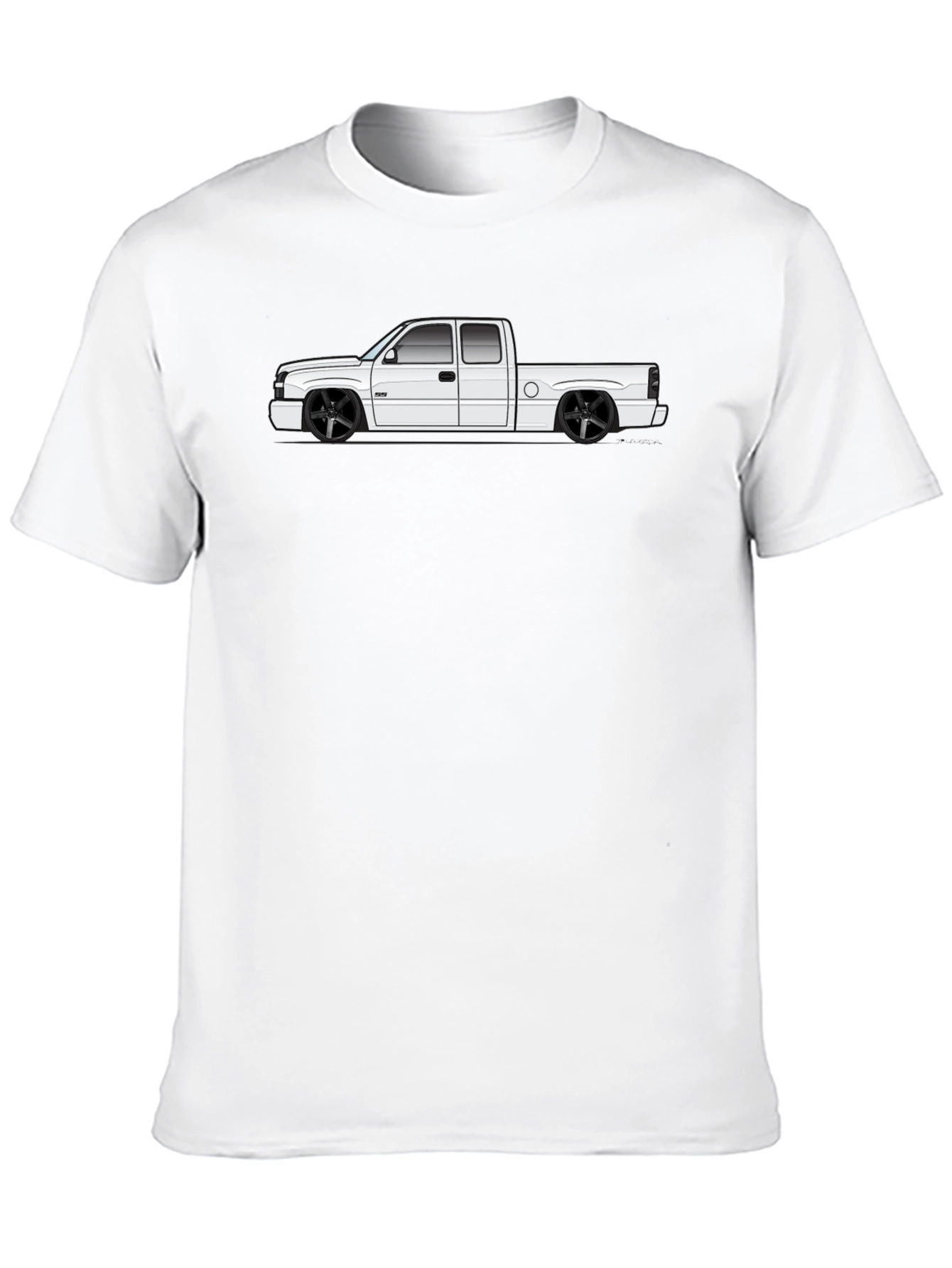 Slammed Truck Graphic Tee - Black Cotton T-Shirt