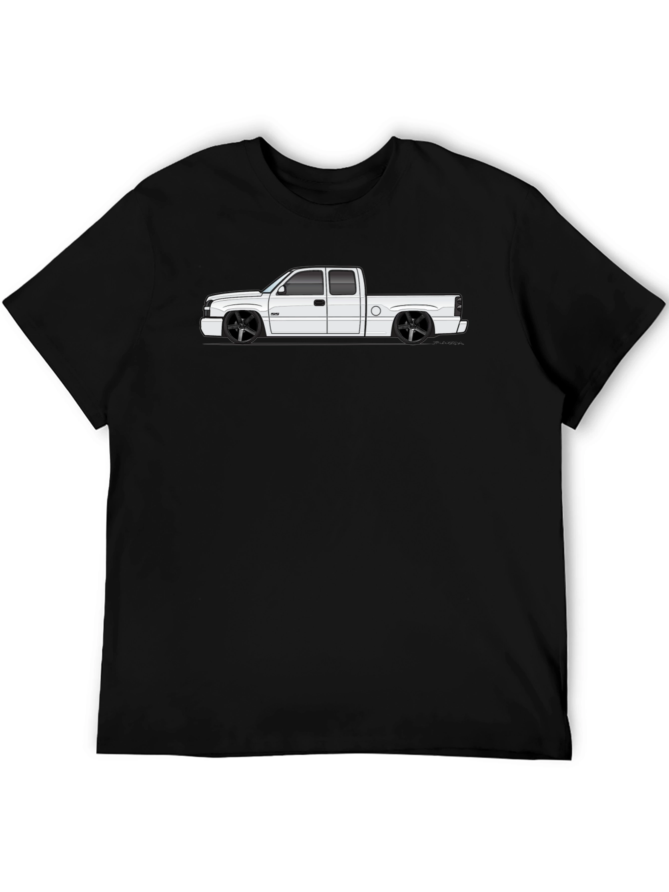 Slammed Truck Graphic Tee - Black Cotton T-Shirt