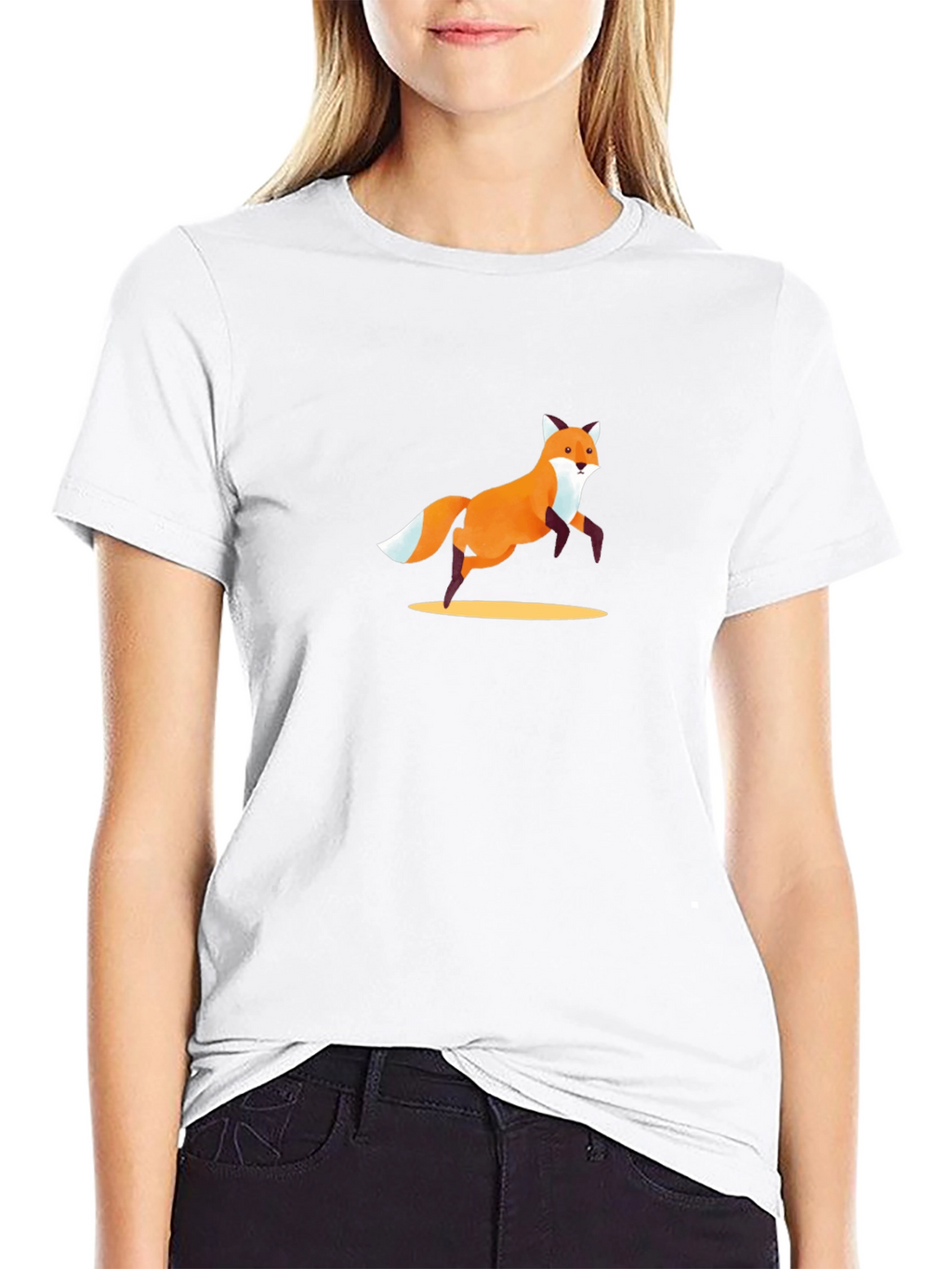 Fox Graphic Black T-Shirt - Modern Casual Tee