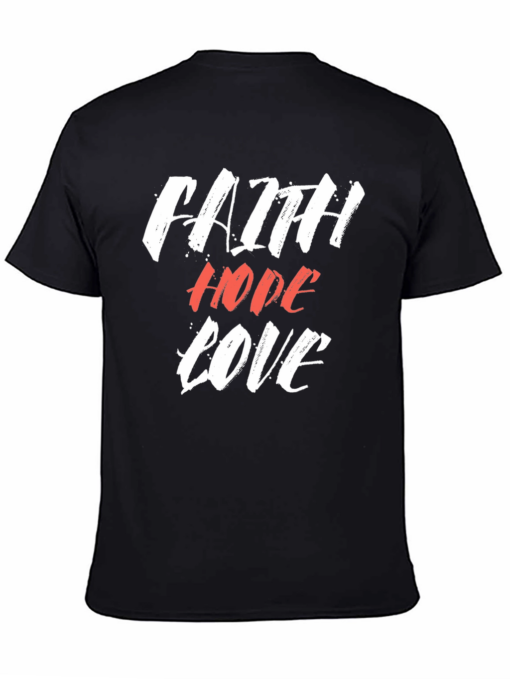 Faith Hope Love Graphic Tee - Black