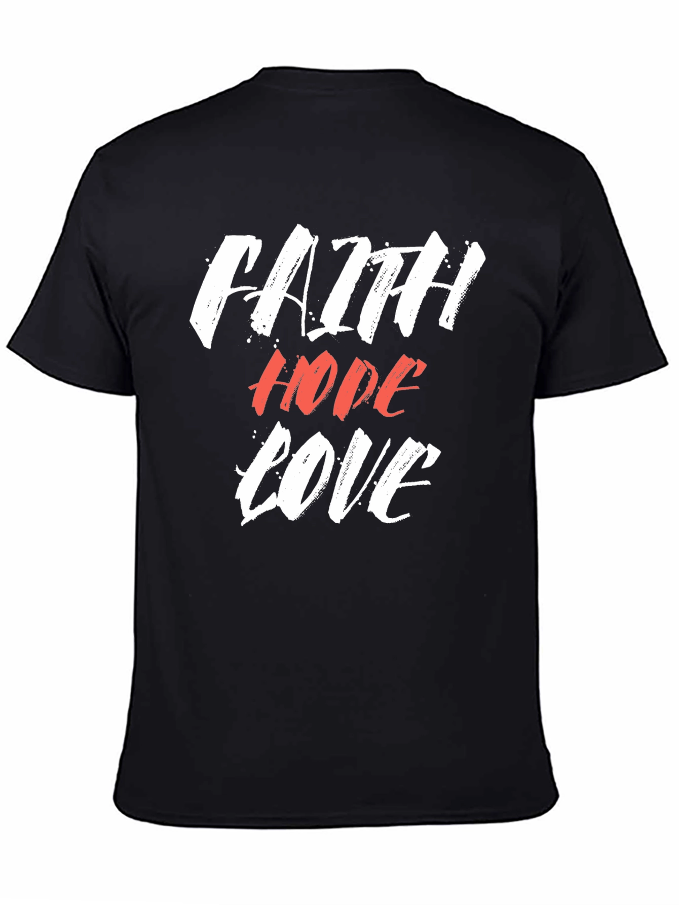 Faith Hope Love Graphic Tee - Black