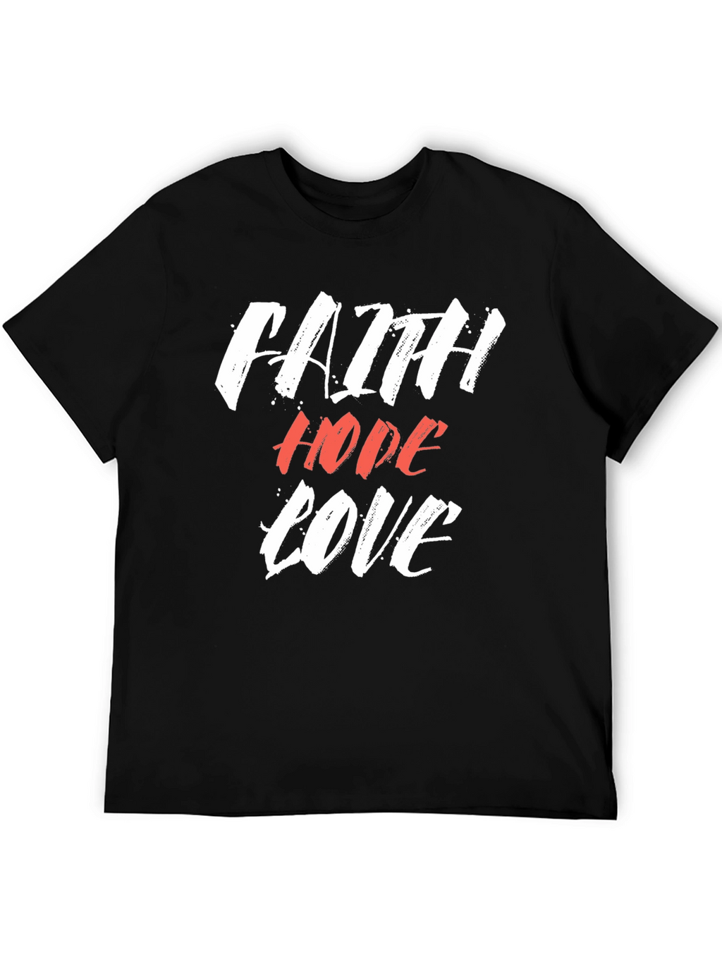 Faith Hope Love Graphic Tee - Black