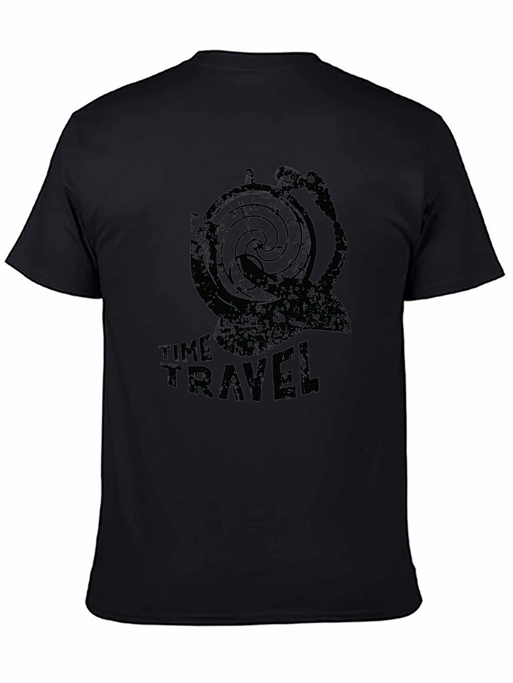 Time Travel Graphic T-Shirt - Black Cotton Tee