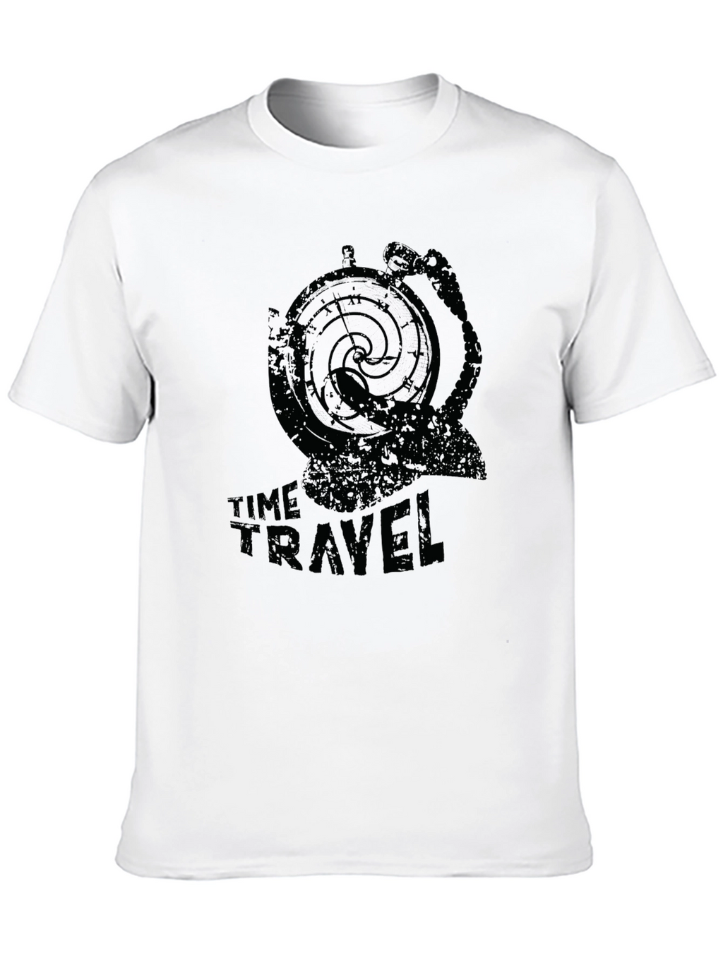 Time Travel Graphic T-Shirt - Black Cotton Tee