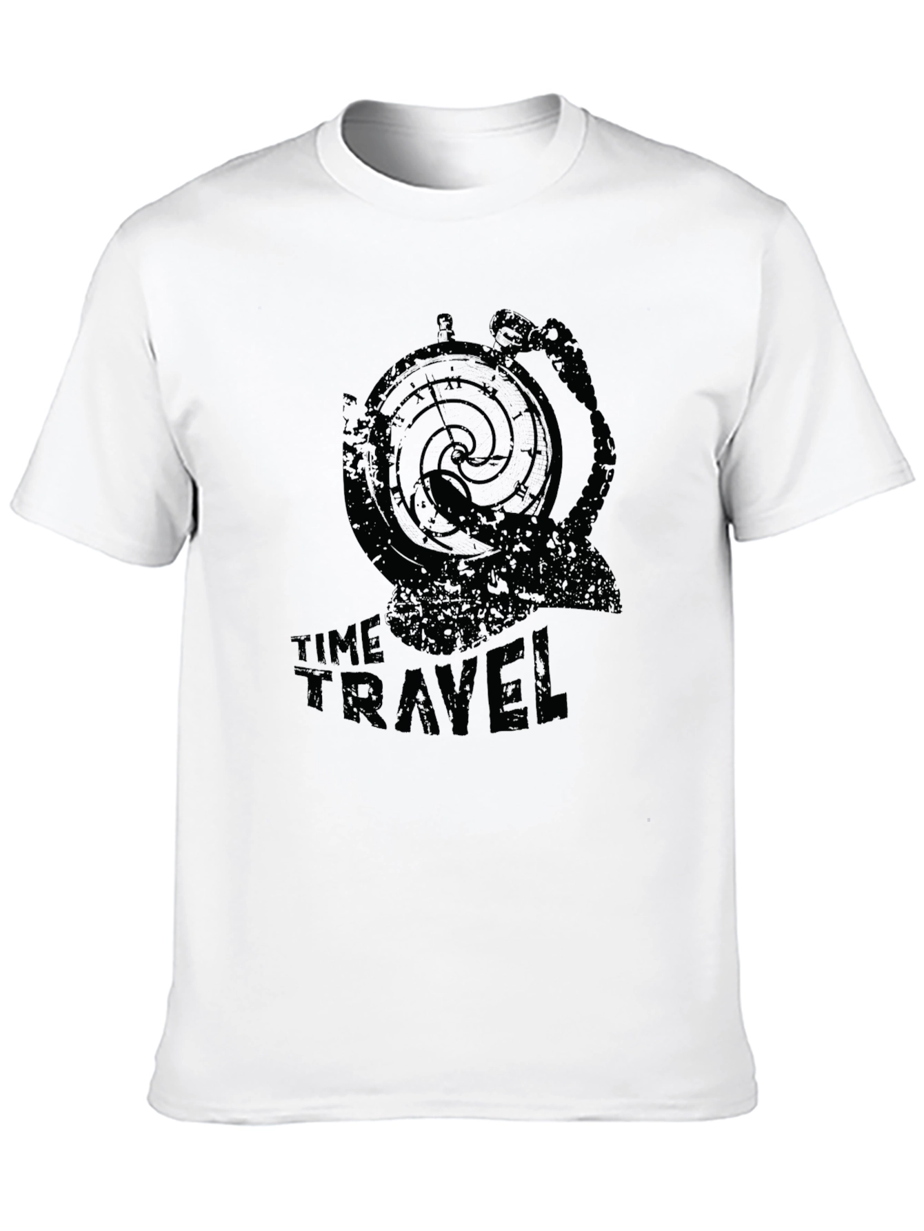 Time Travel Graphic T-Shirt - Black Cotton Tee