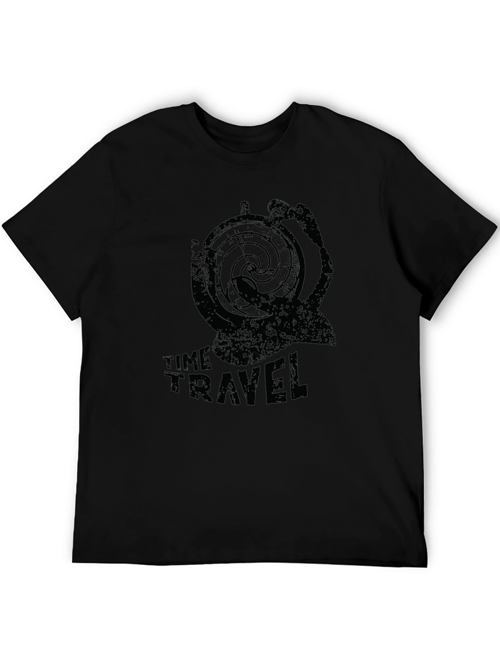 Time Travel Graphic T-Shirt - Black Cotton Tee