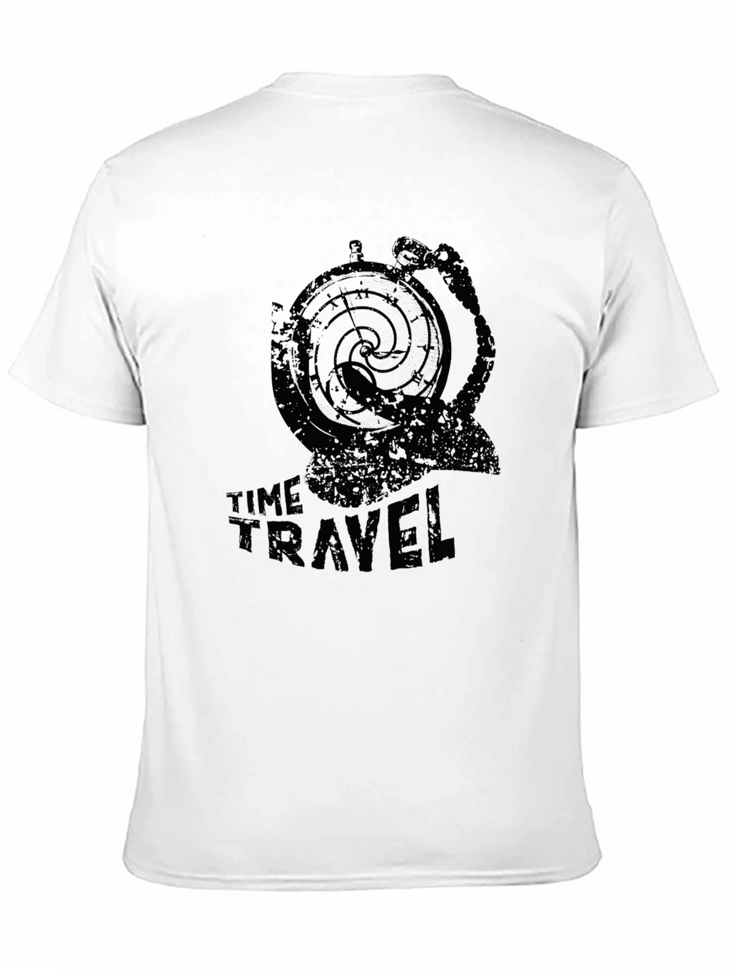 Time Travel Graphic T-Shirt - Black Cotton Tee