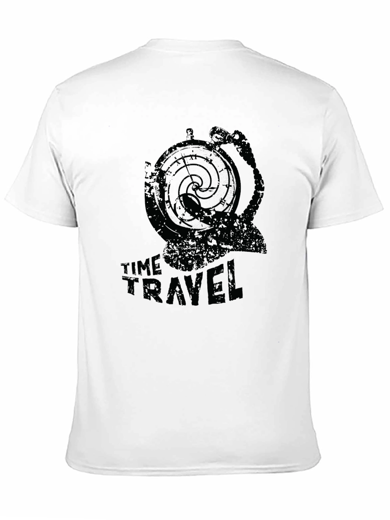 Time Travel Graphic T-Shirt - Black Cotton Tee