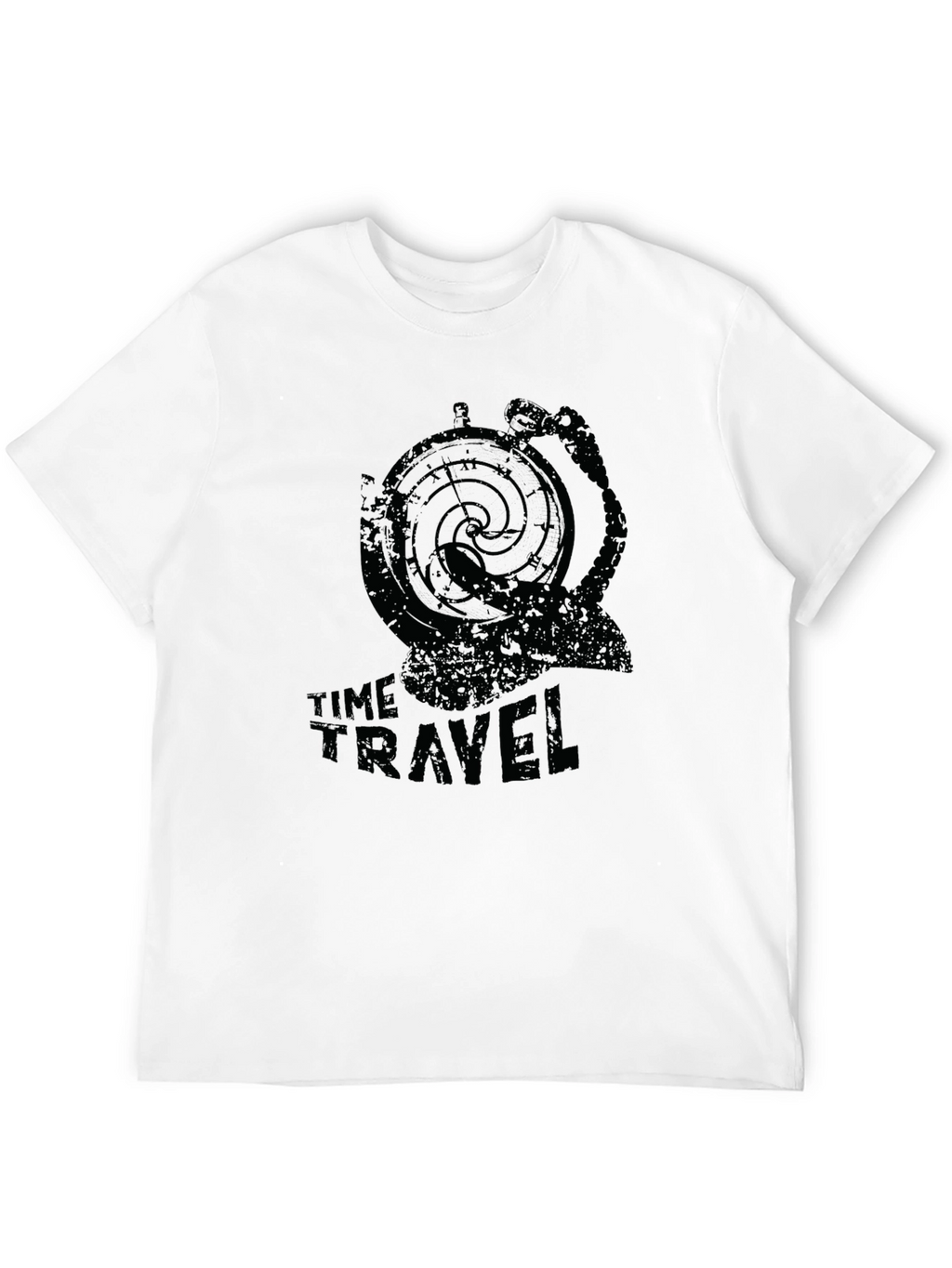 Time Travel Graphic T-Shirt - Black Cotton Tee