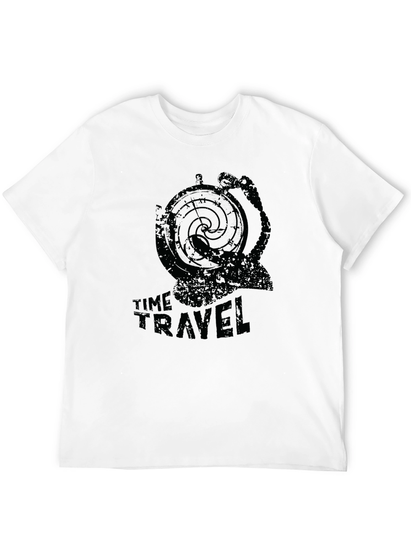 Time Travel Graphic T-Shirt - Black Cotton Tee