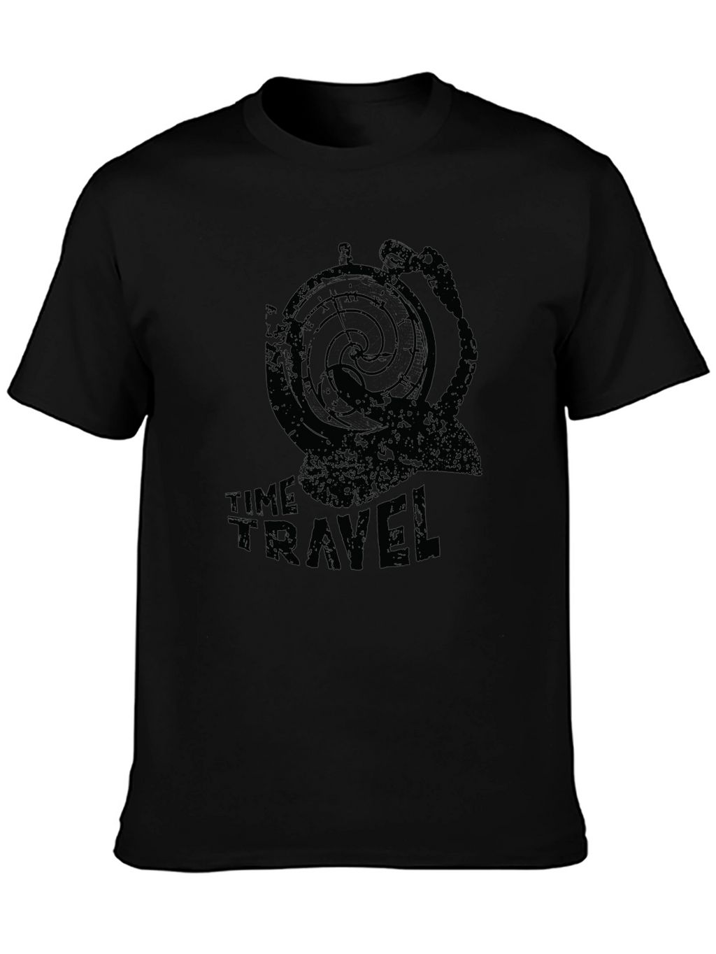 Time Travel Graphic T-Shirt - Black Cotton Tee