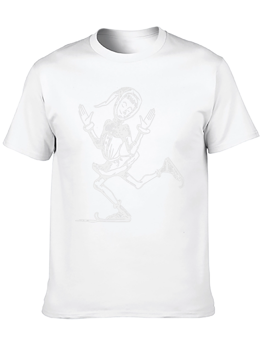 Retro Jester Graphic Tee - Black Cotton T-Shirt