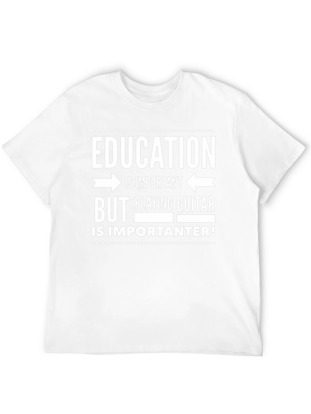 Education Important? Guitar More! Mens Graphic Tee