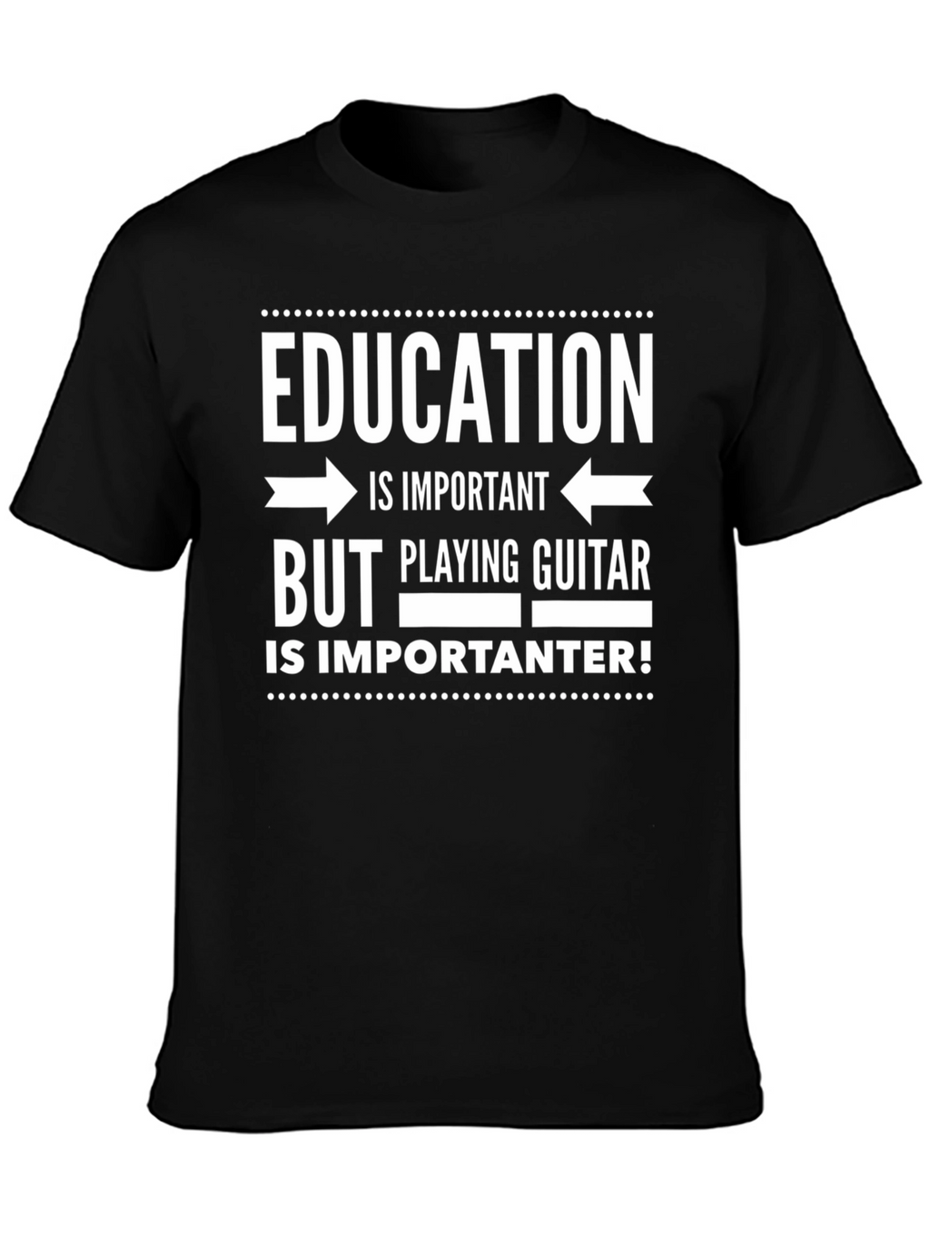 Education Important? Guitar More! Mens Graphic Tee