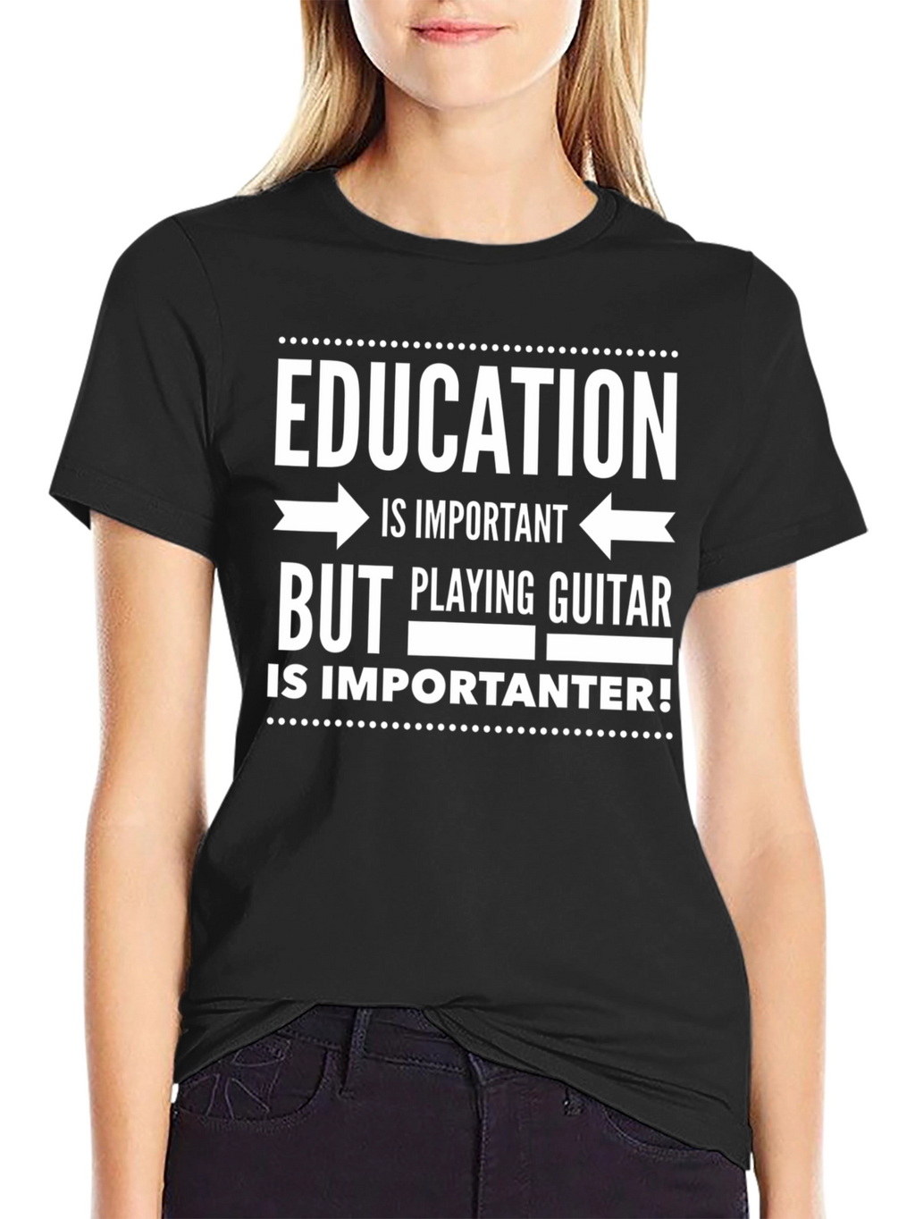Education Important? Guitar More! Mens Graphic Tee