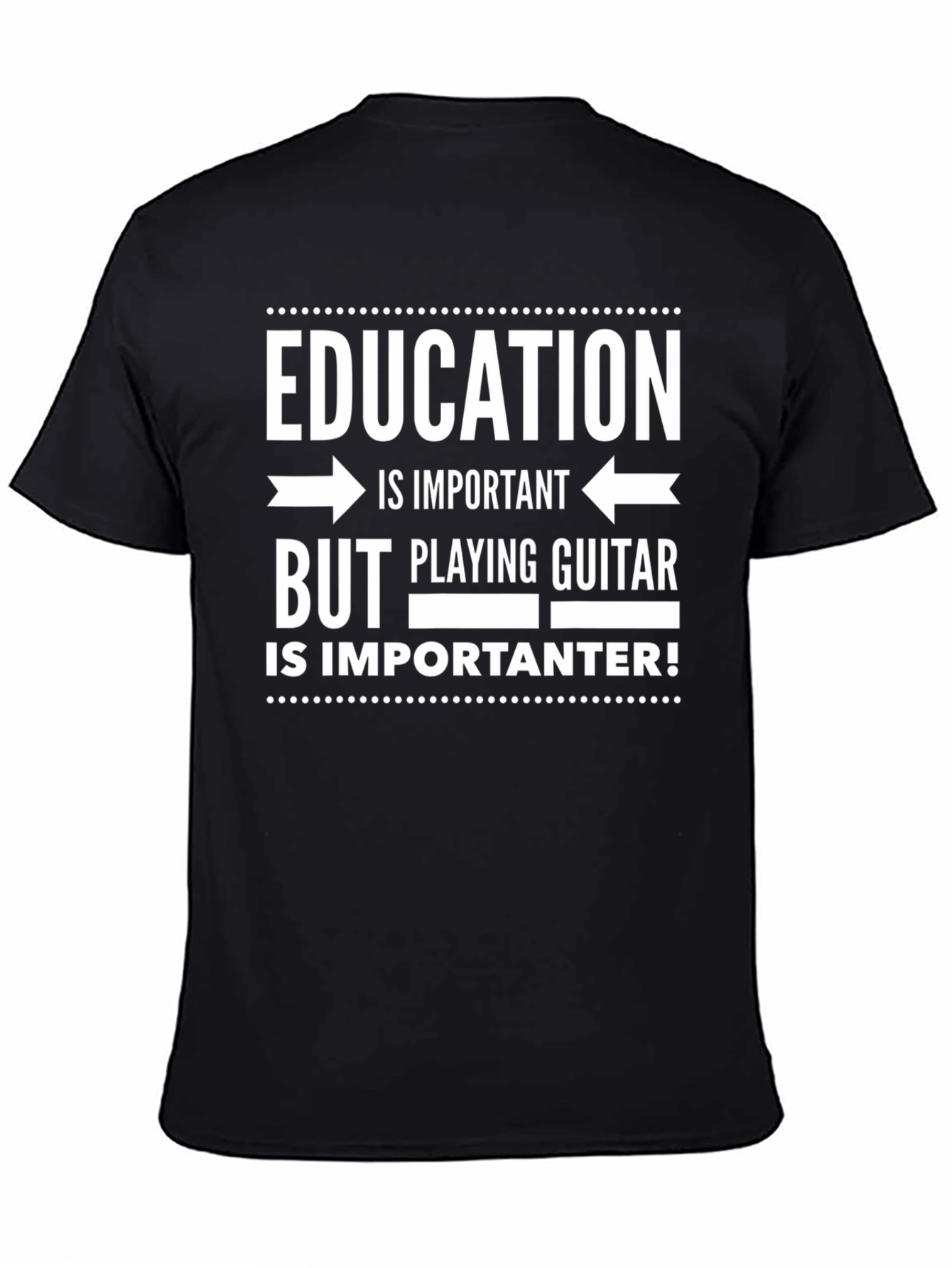 Education Important? Guitar More! Mens Graphic Tee