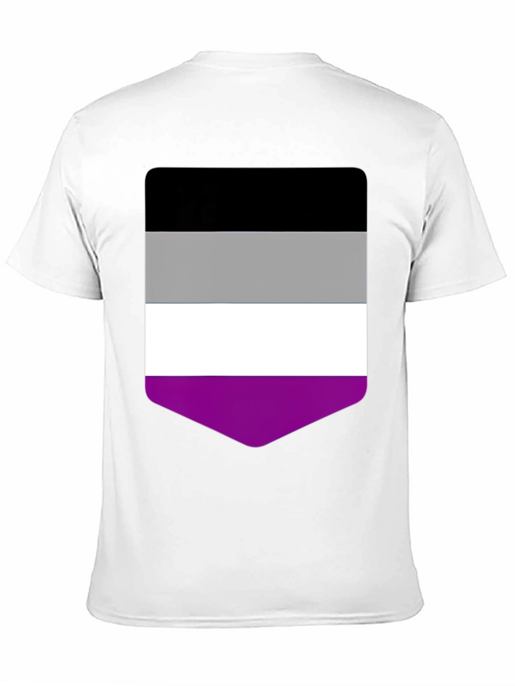 Asexual Pride Flag T-Shirt - Black Crew Neck Tee