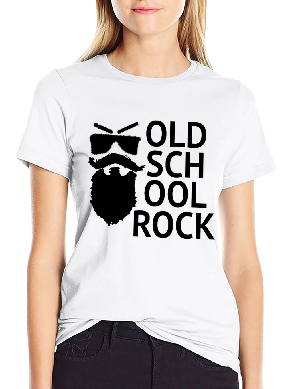 Old School Rock Graphic Tee - Black