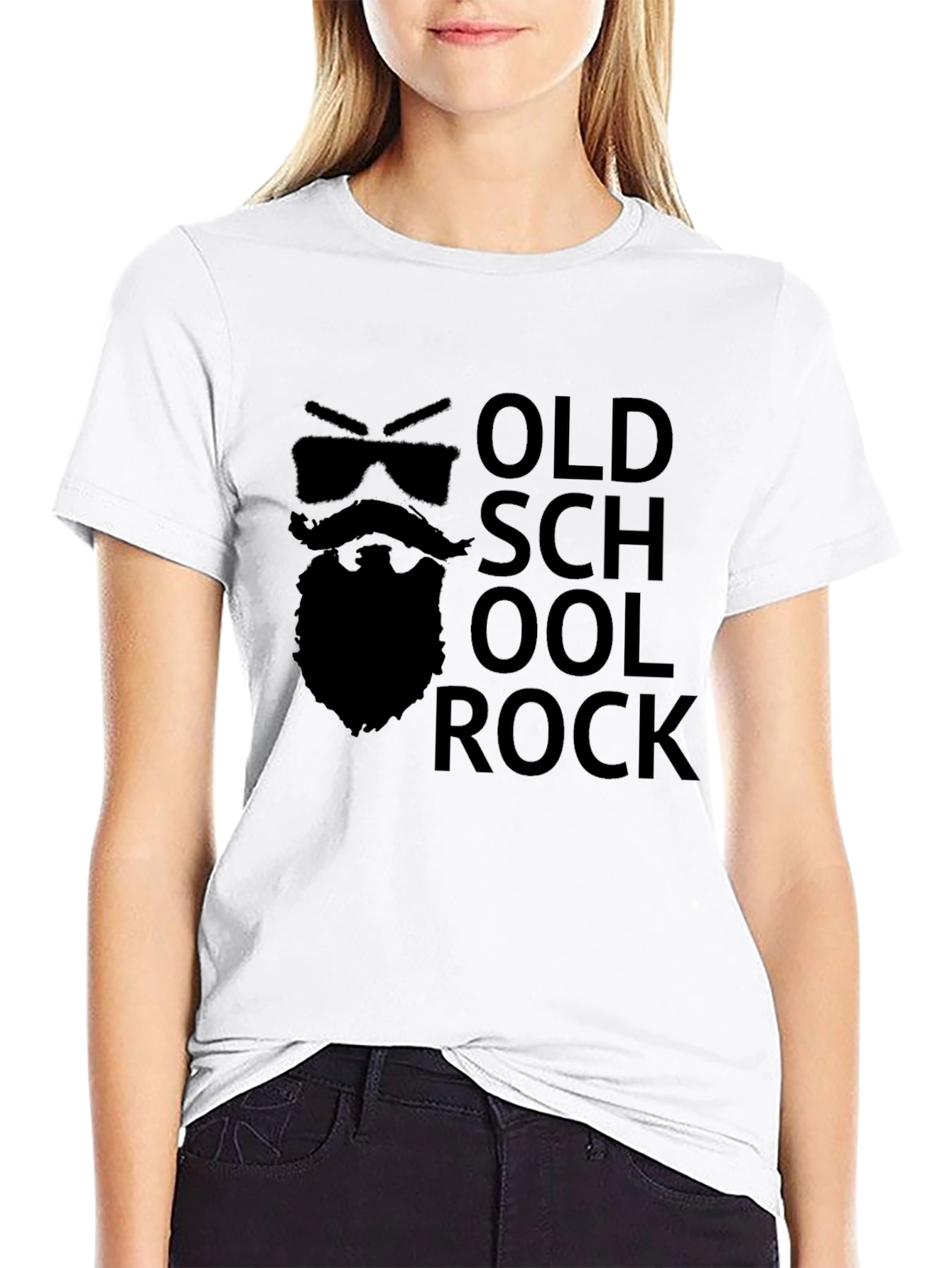 Old School Rock Graphic Tee - Black