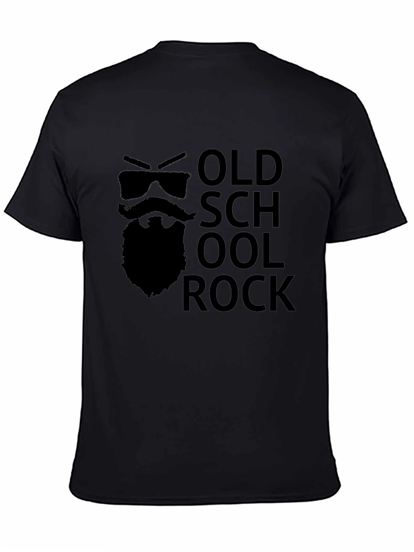 Old School Rock Graphic Tee - Black
