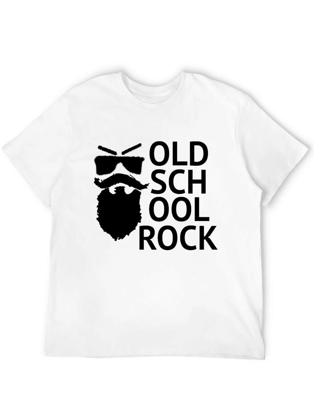 Old School Rock Graphic Tee - Black