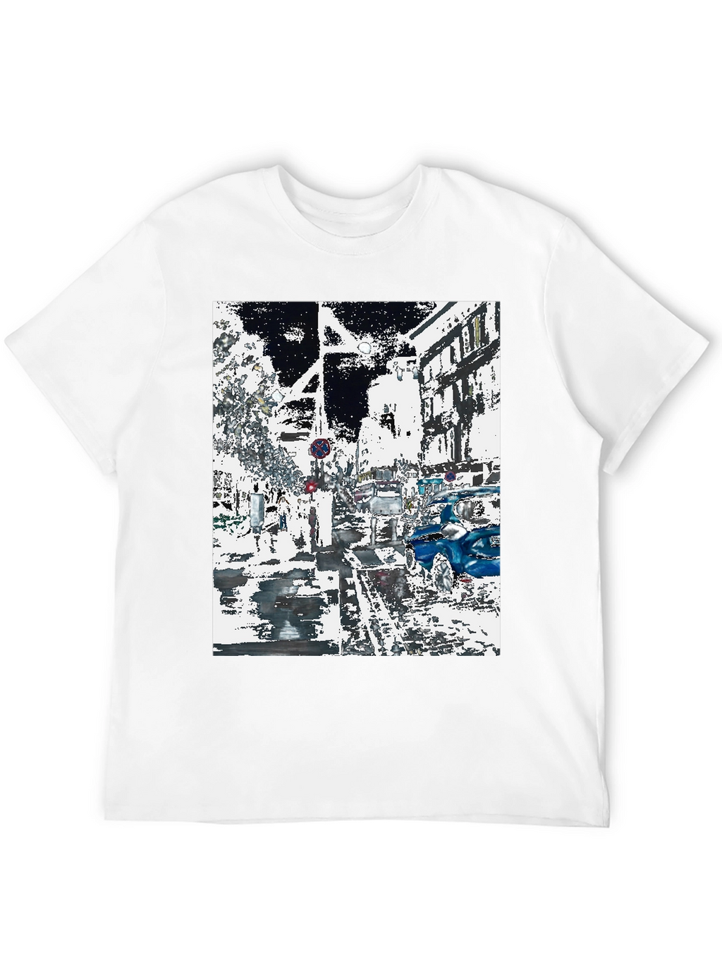 Urban Abstract Graphic Tee - Black