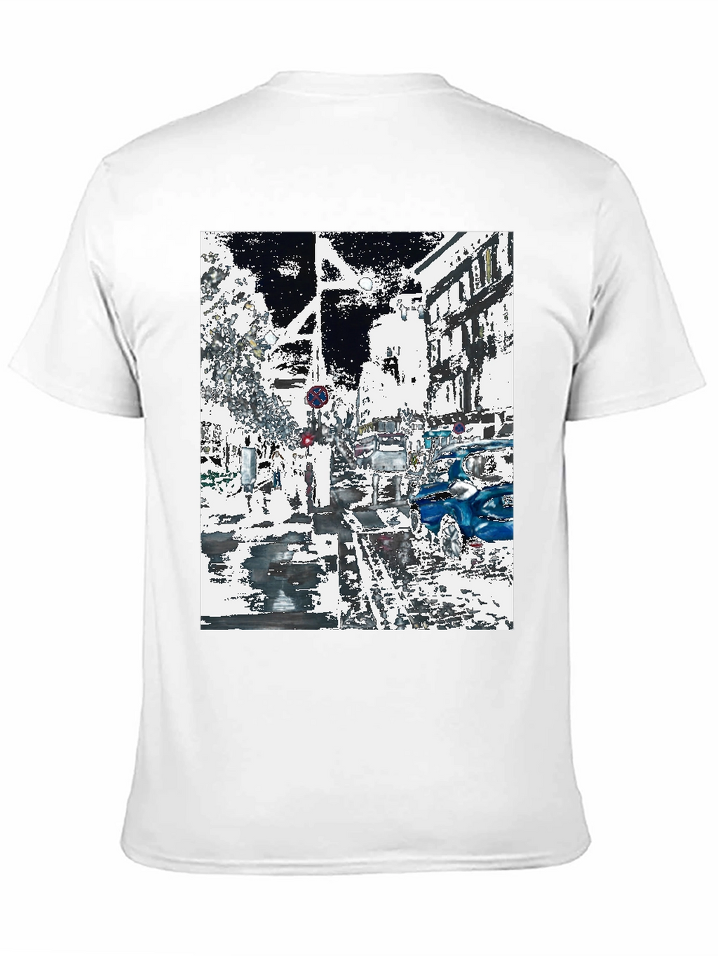 Urban Abstract Graphic Tee - Black