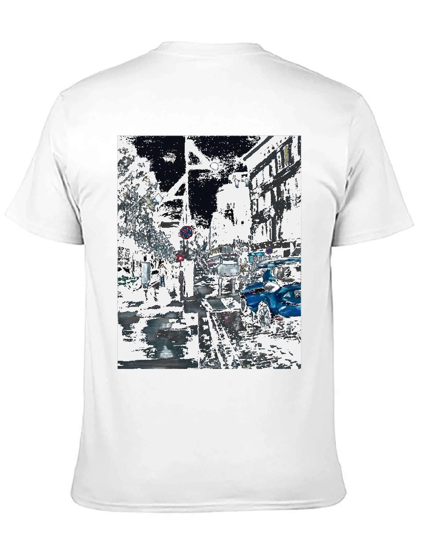 Urban Abstract Graphic Tee - Black